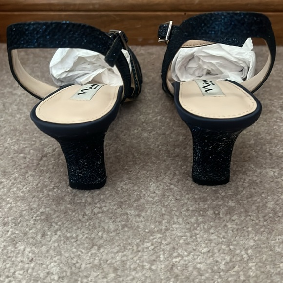 Nina Navy Strappy Heels - Picture 4 of 8